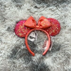 Disney Mickey Mouse ears coral colored!